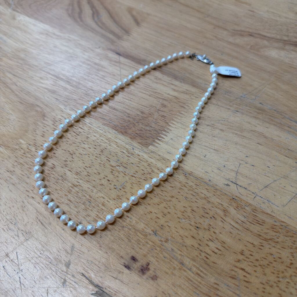 Pearl Strand Sterling Silver Clasp Necklace