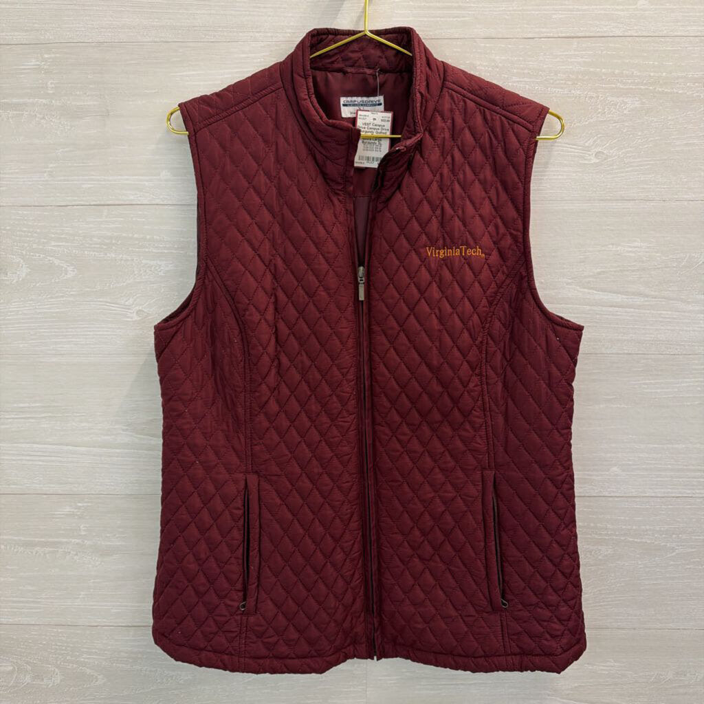 Campus Drive Burgundy Quilted Virginia Tech Vest Extra Large