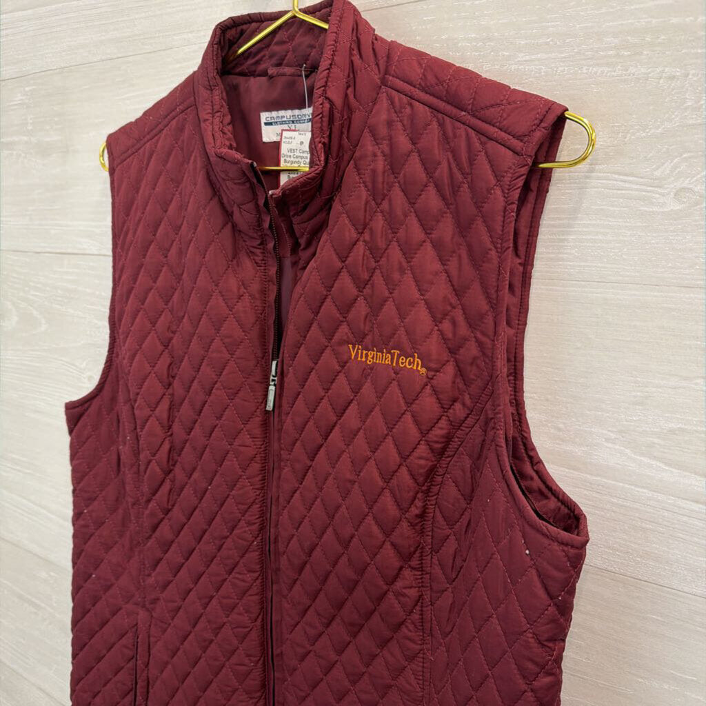 Campus Drive Burgundy Quilted Virginia Tech Vest Extra Large