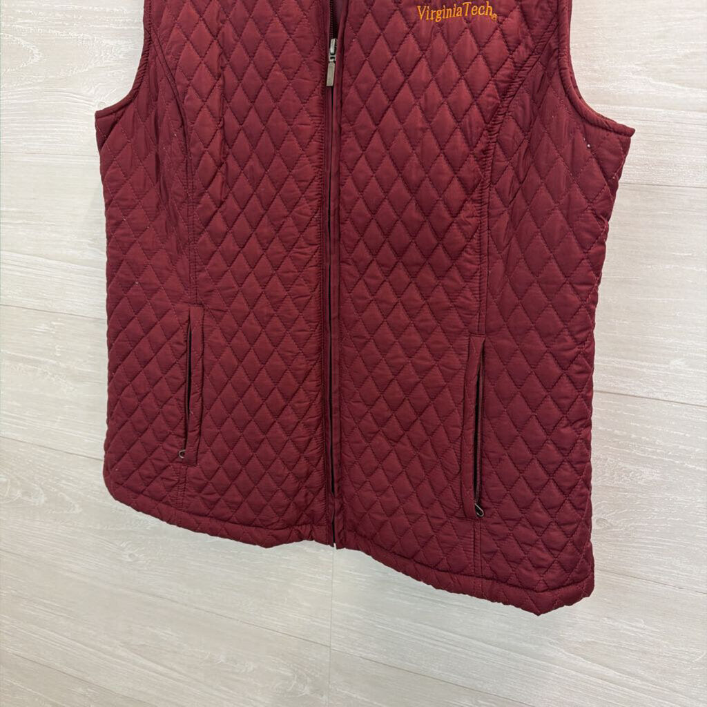 Campus Drive Burgundy Quilted Virginia Tech Vest Extra Large