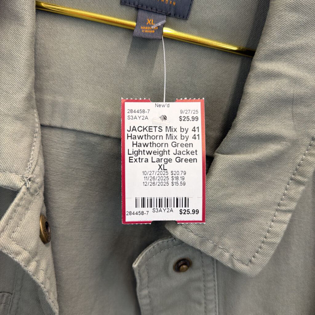 Mix by 41 Hawthorn Green Lightweight Jacket Extra Large