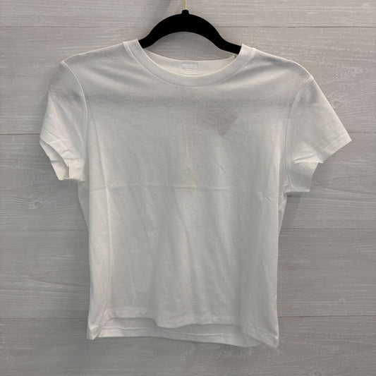 Skims White Shrunken Relaxed Fit Tee Small