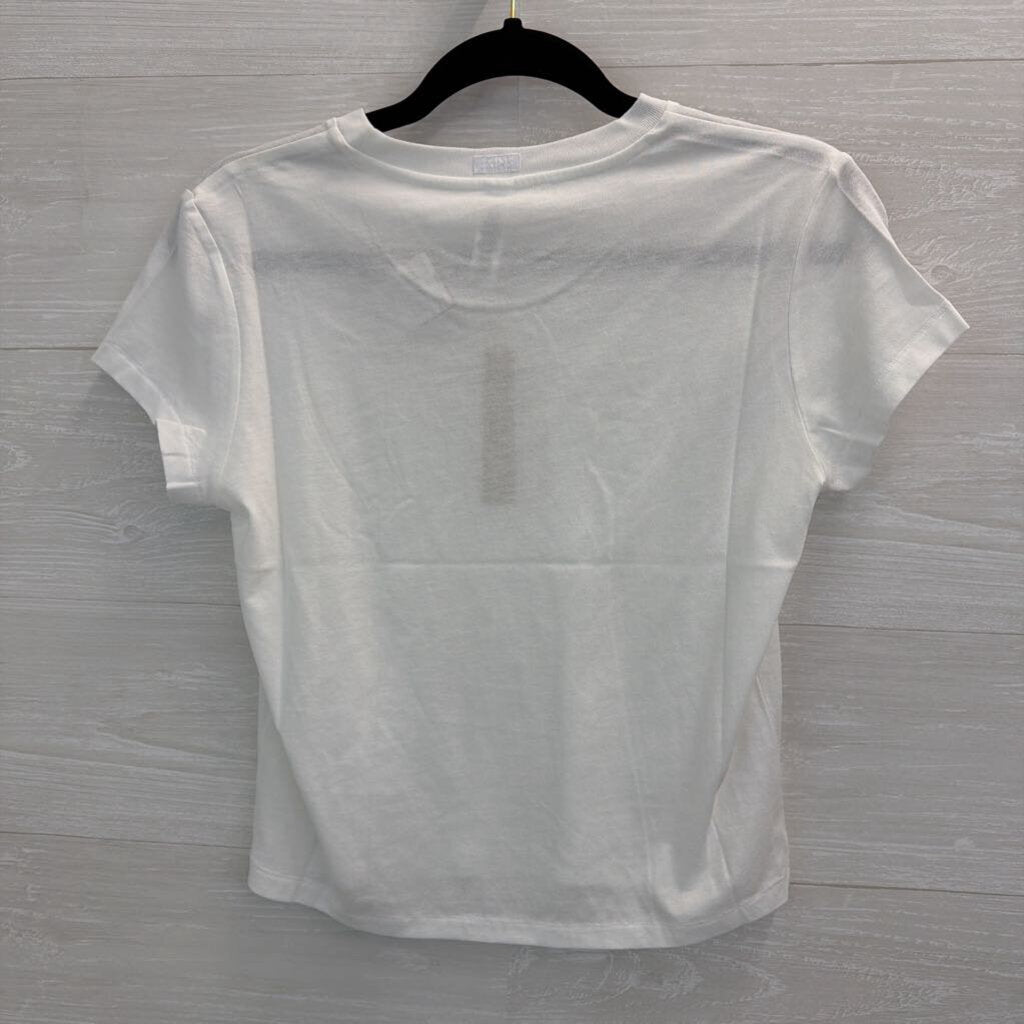 Skims White Shrunken Relaxed Fit Tee Small