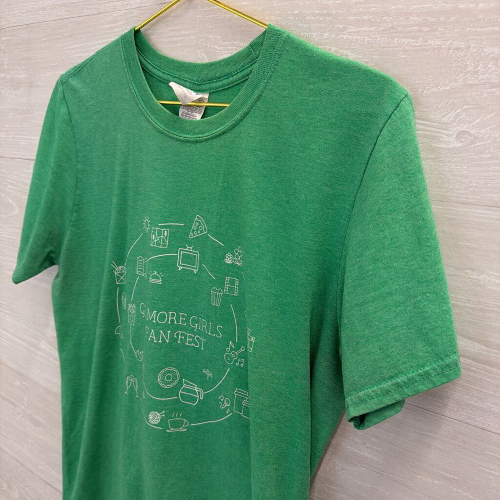 Green/ White Gilmore Girls Fan Fest Short Sleeve Graphic Tee Medium