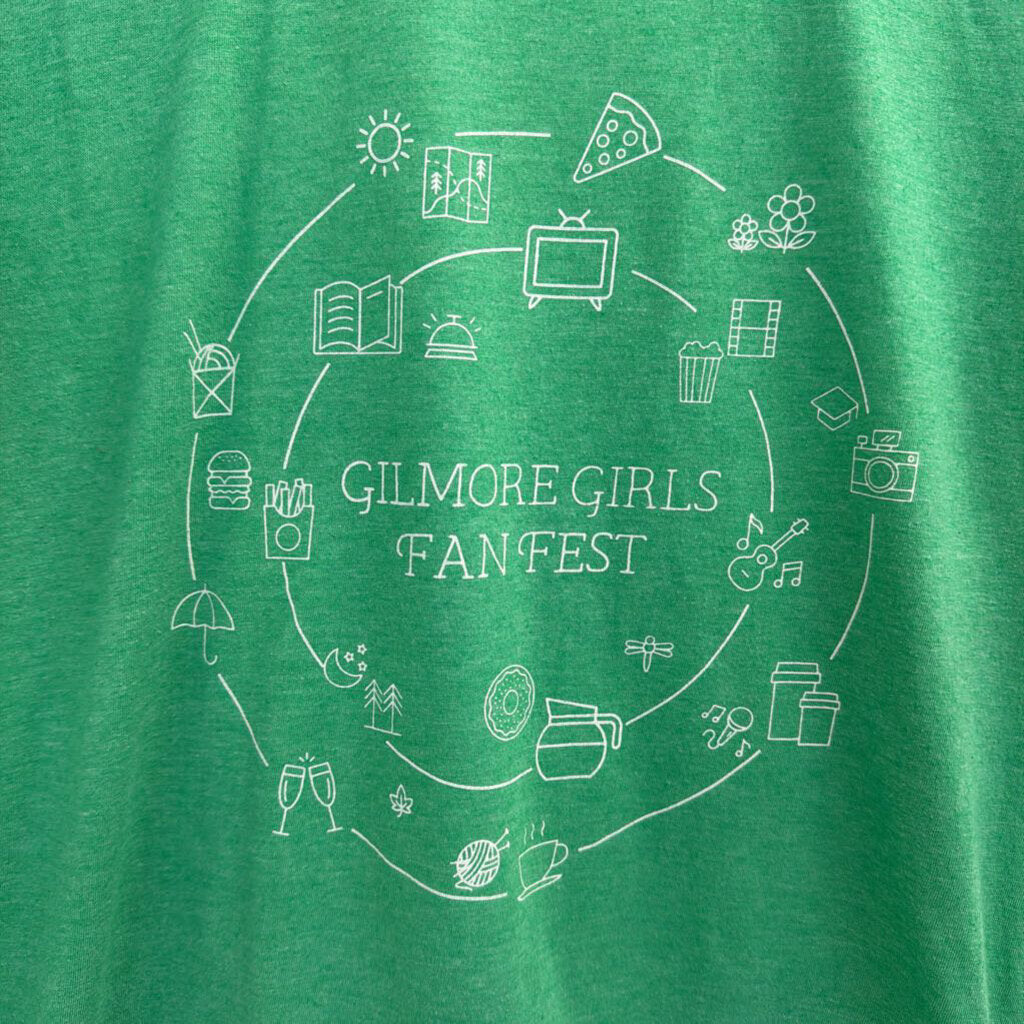 Green/ White Gilmore Girls Fan Fest Short Sleeve Graphic Tee Medium