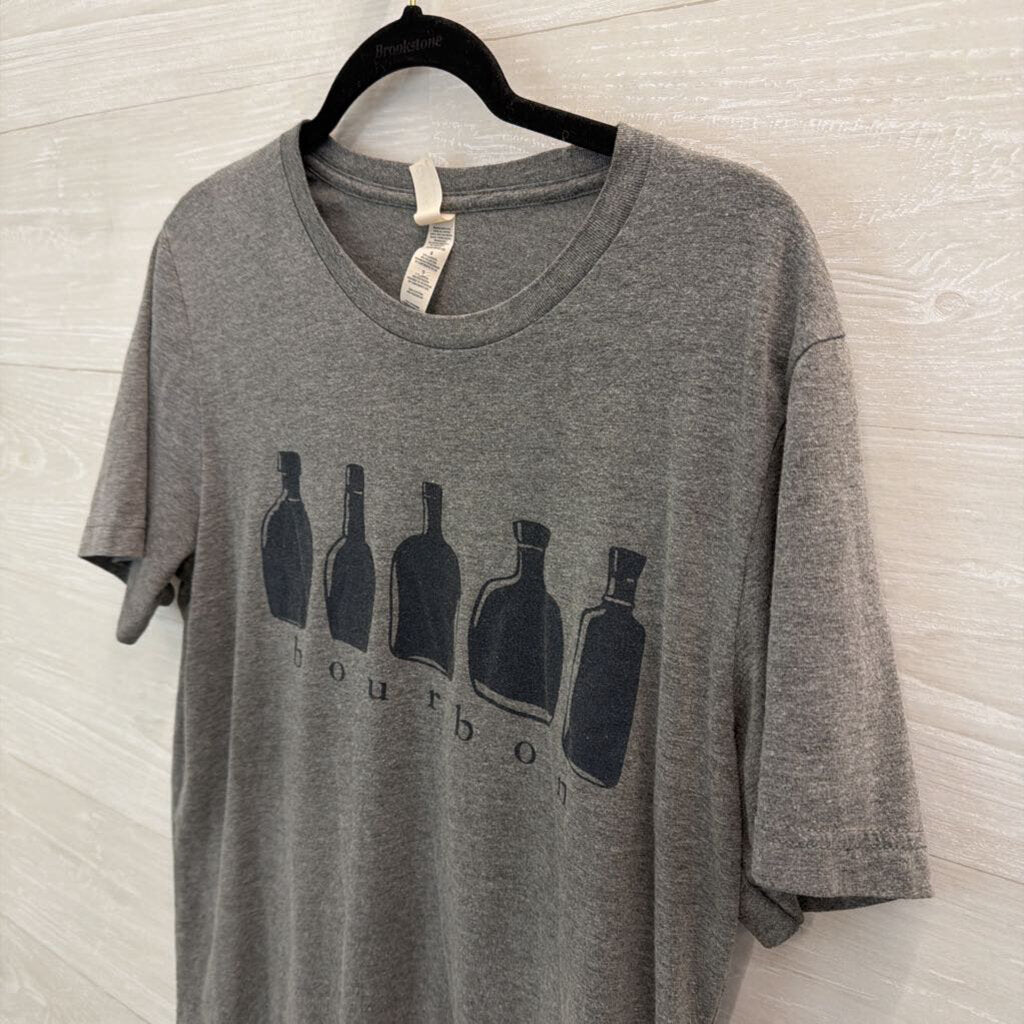 Grey Bourbon Short Sleeve Graphic Tee Large