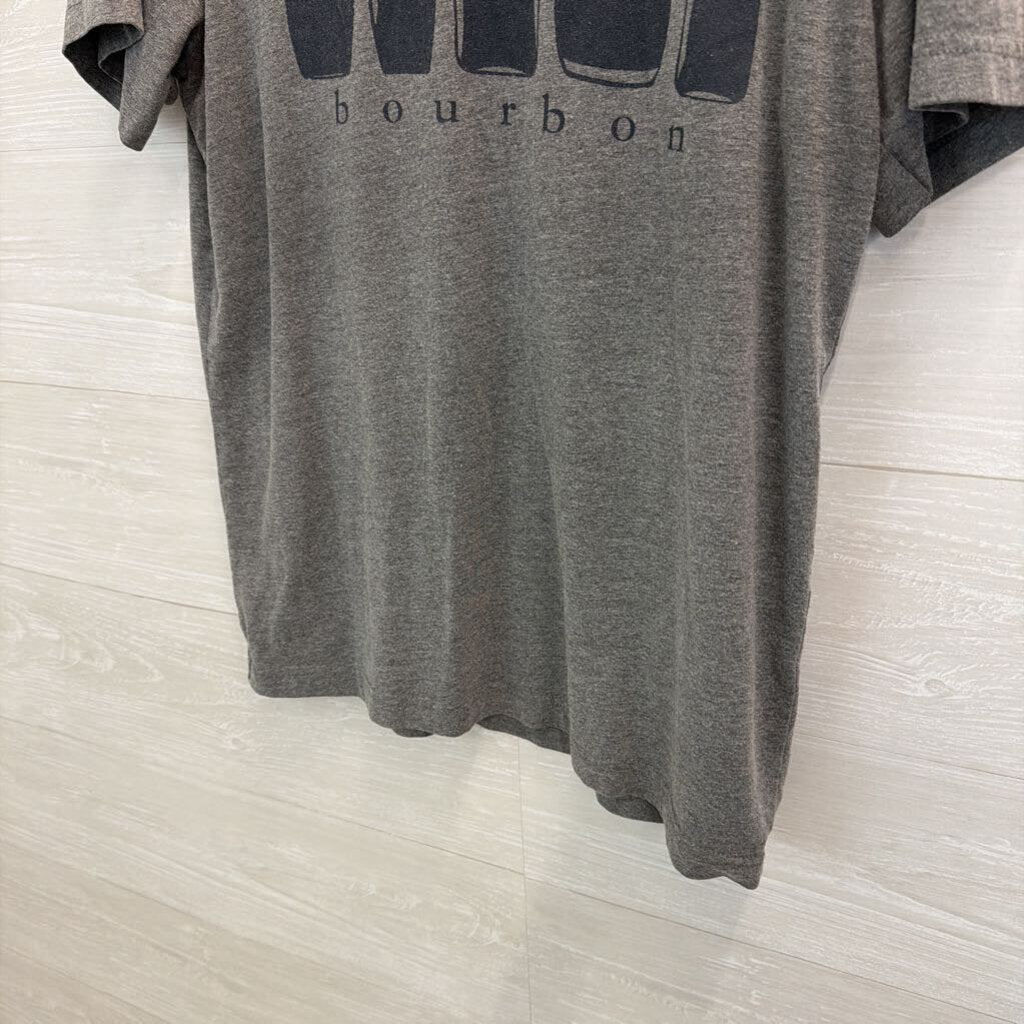 Grey Bourbon Short Sleeve Graphic Tee Large