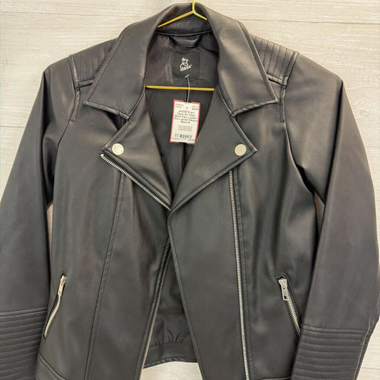 Art Class Black Faux Leather Moto Jacket Medium