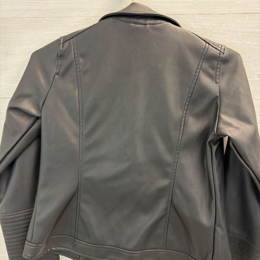 Art Class Black Faux Leather Moto Jacket Medium