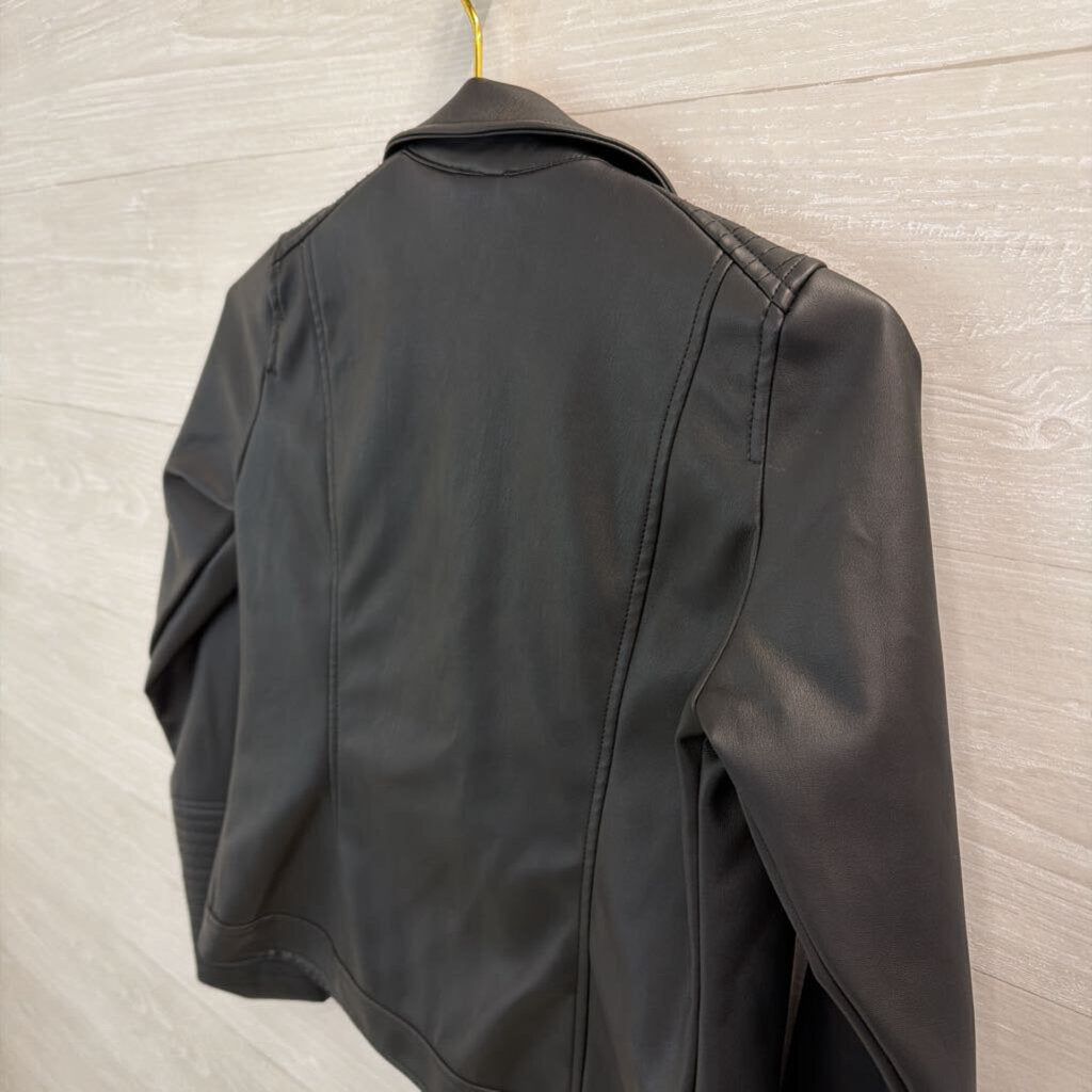 Art Class Black Faux Leather Moto Jacket Medium