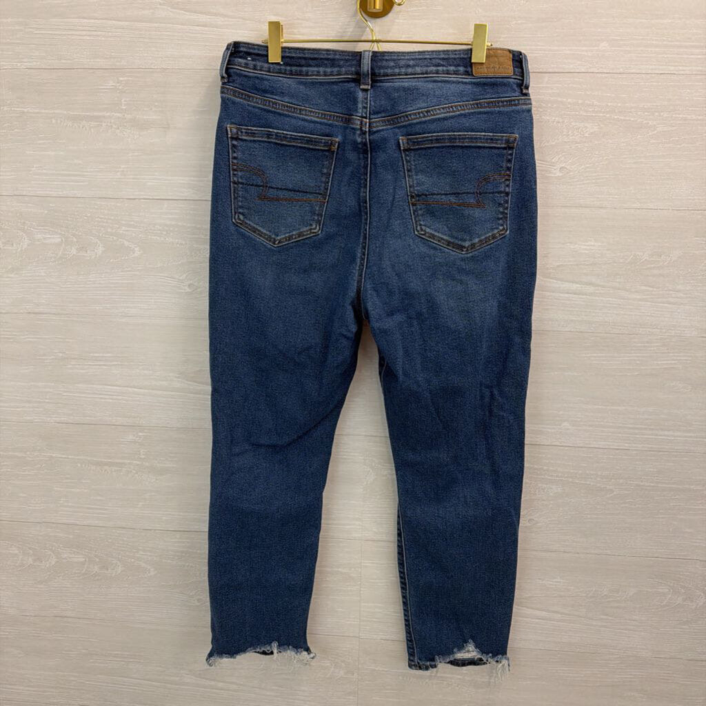 American Eagle Medium Wash Mom Jeans 10 Short