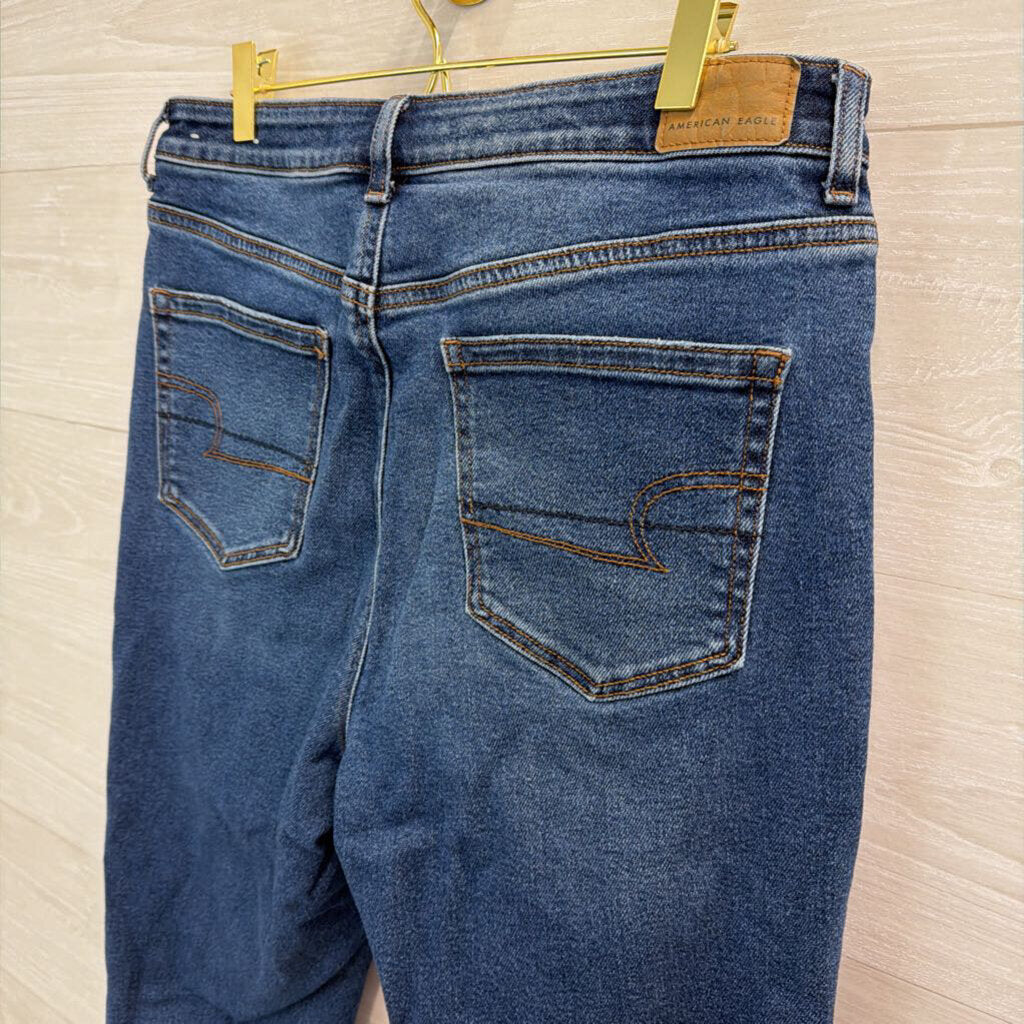 American Eagle Medium Wash Mom Jeans 10 Short