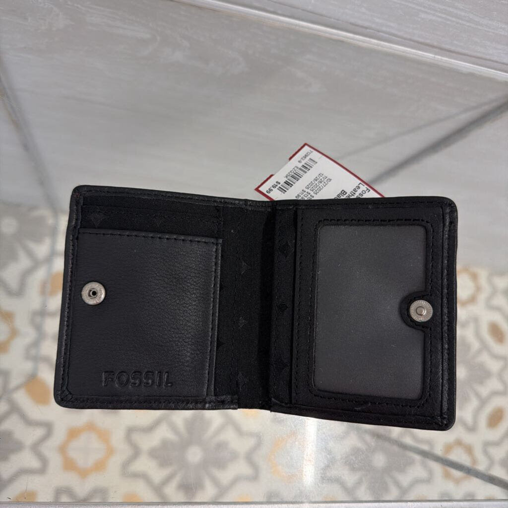 Fossil Black Pebbled Leather Small Wallet