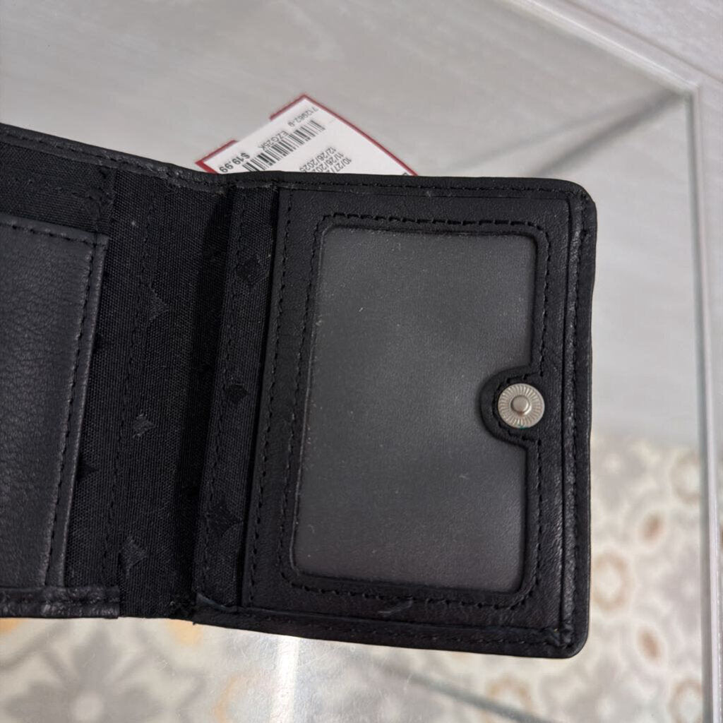 Fossil Black Pebbled Leather Small Wallet