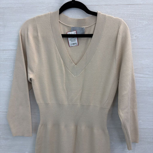 Modern Citizens Cream Knit Long Sleeve Sweater Dress Medium