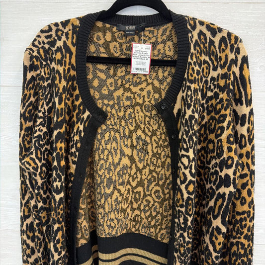 Seventy Brown/ Black Leopard Print Cardigan Sweater 46