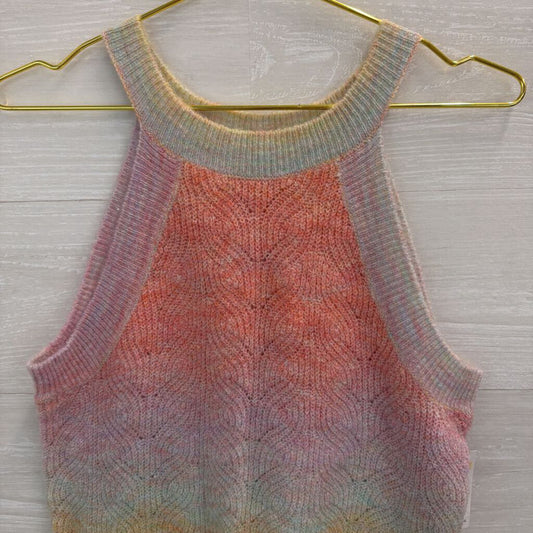 Union Bay Multi Color Knit Sweater Tank Top Medium