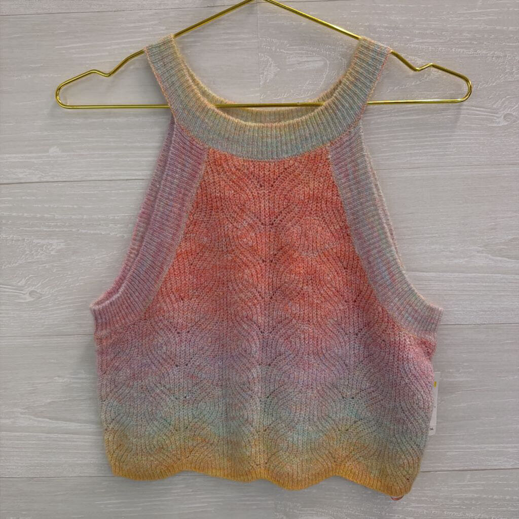 Union Bay Multi Color Knit Sweater Tank Top Medium