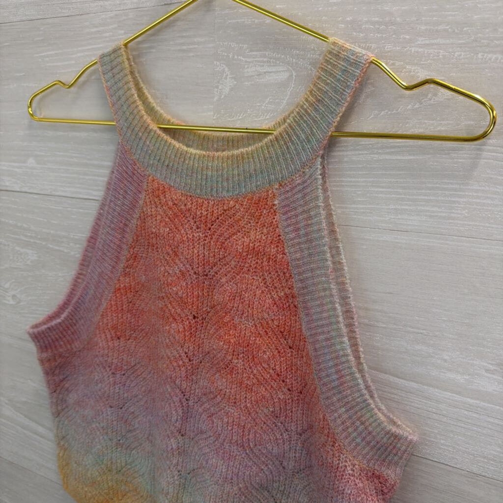 Union Bay Multi Color Knit Sweater Tank Top Medium