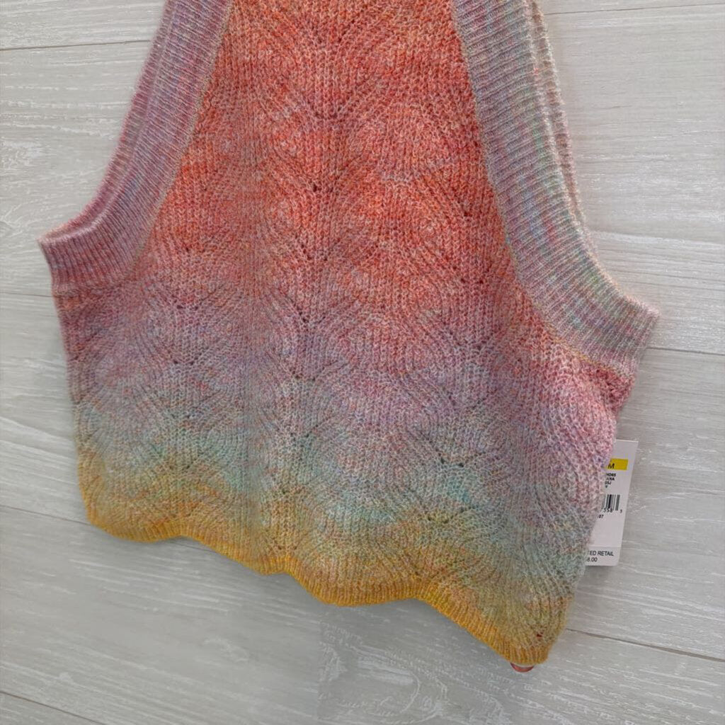 Union Bay Multi Color Knit Sweater Tank Top Medium