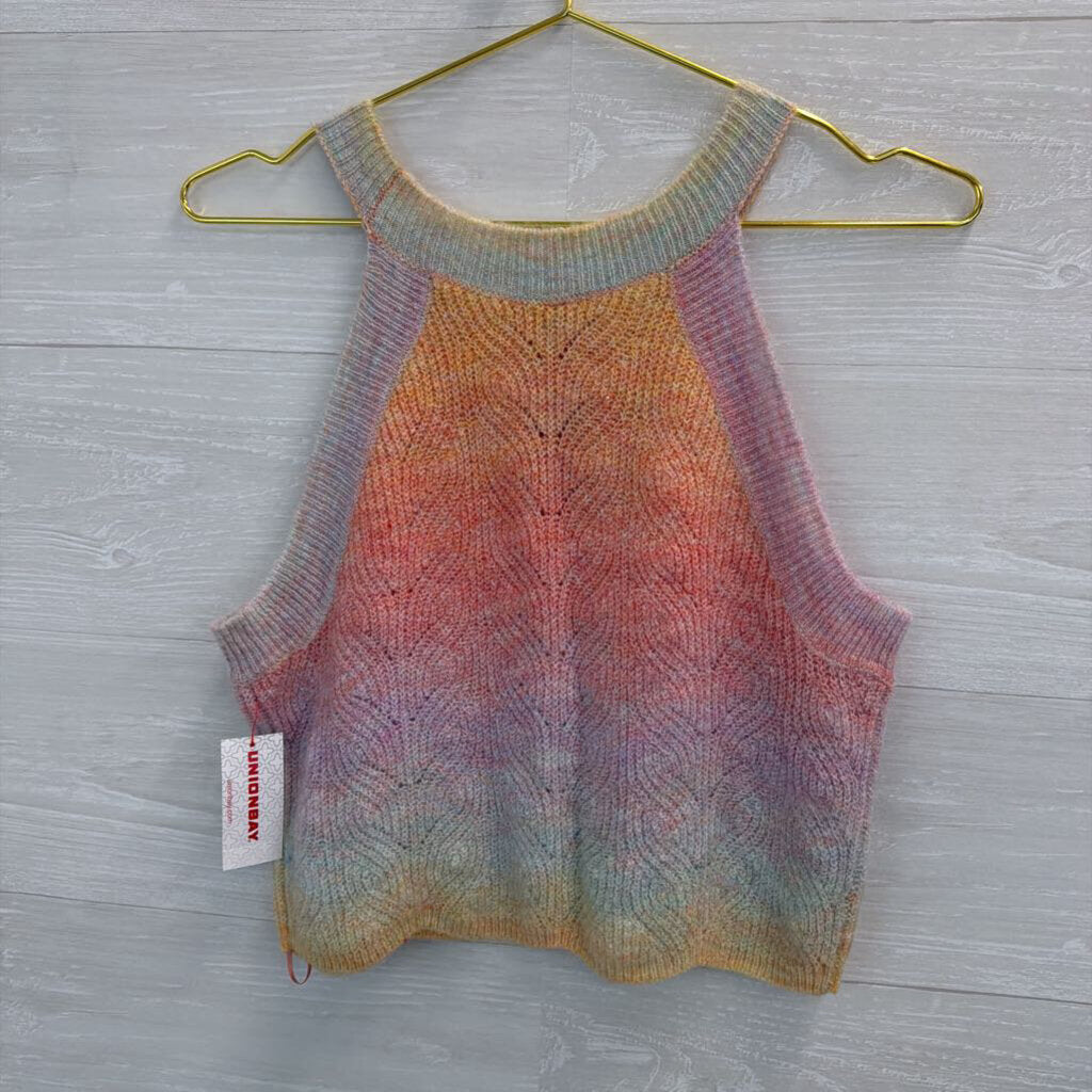 Union Bay Multi Color Knit Sweater Tank Top Medium