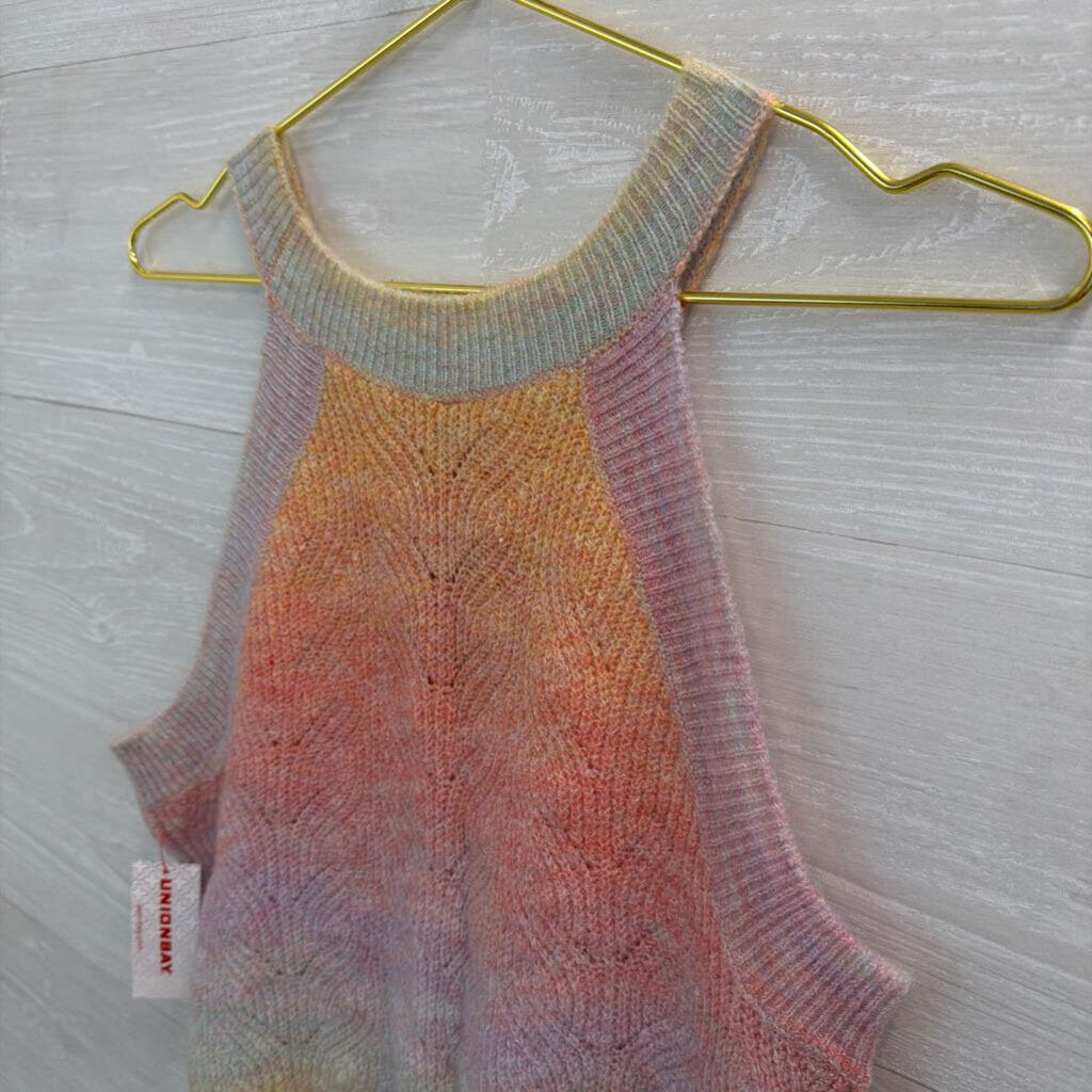 Union Bay Multi Color Knit Sweater Tank Top Medium