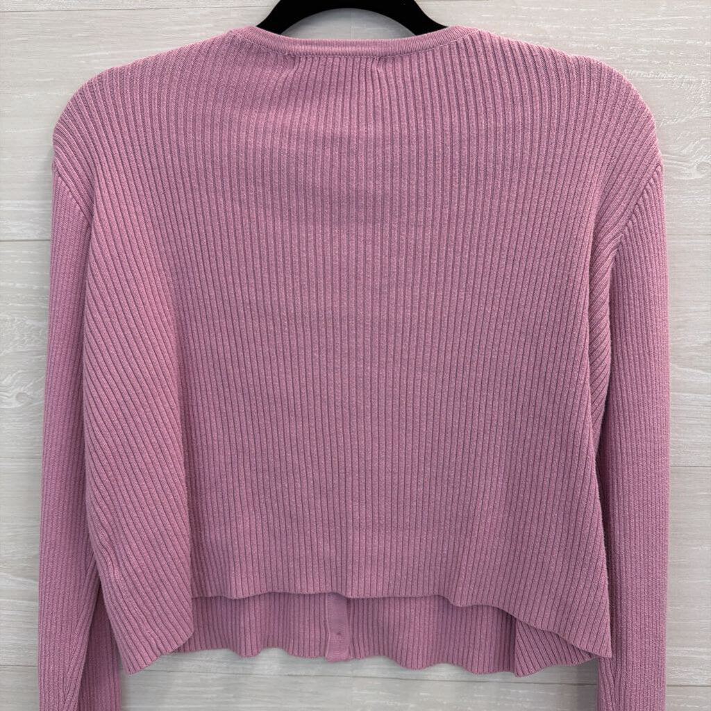 Brandy Melville Purple Button Front Long Sleeve Top Medium
