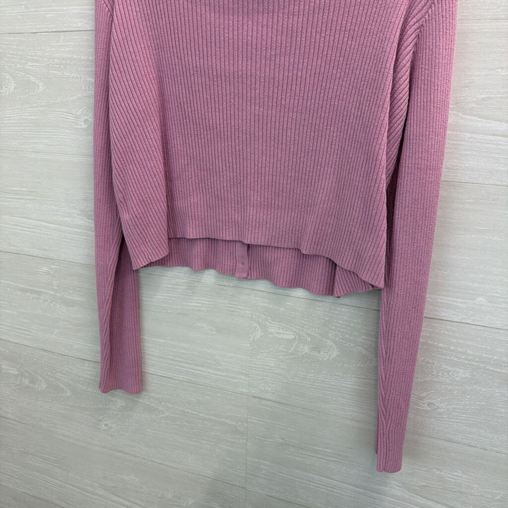 Brandy Melville Purple Button Front Long Sleeve Top Medium