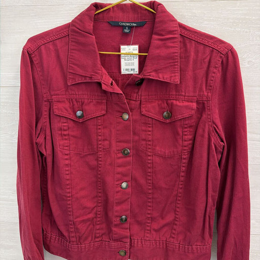 Chadwicks Burgundy Denim Jacket Small