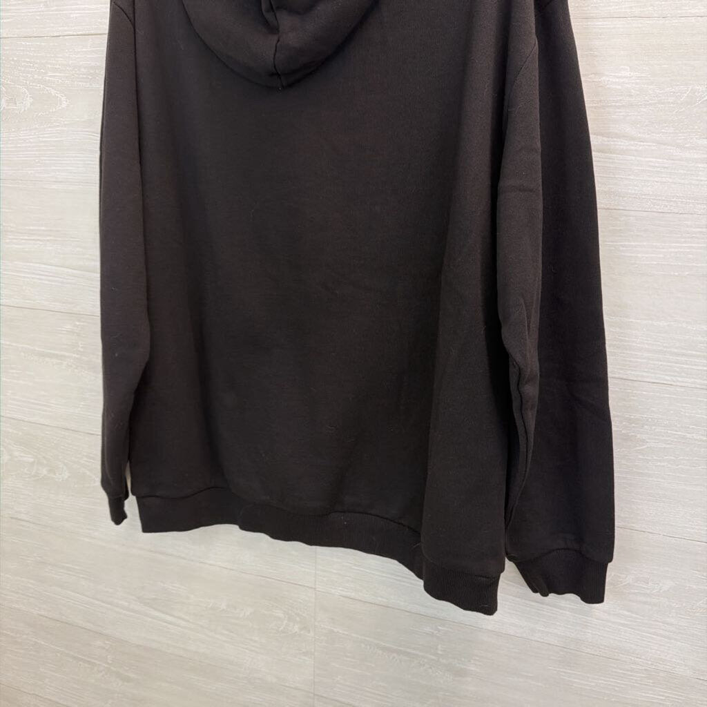 Wear It To Heart Black Driver Relaxed Hoodie Large