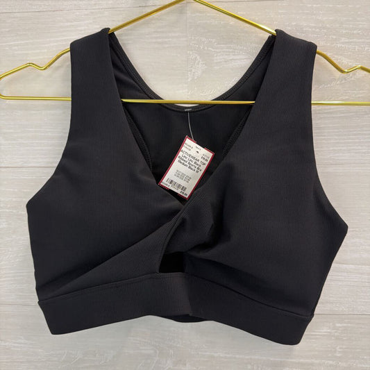 Linc Black Ribbed Sports Bra Medium