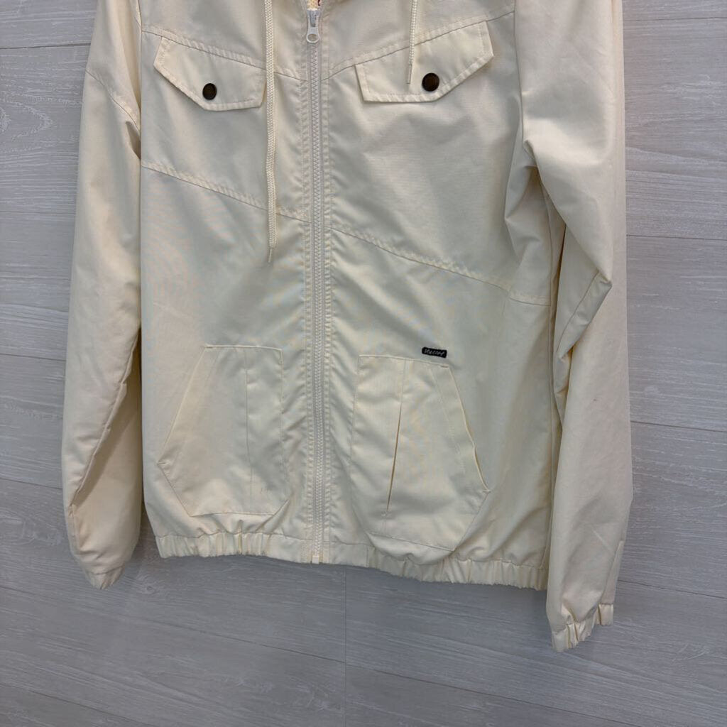 Volcom Cream Zip Up Hooded Jacket Medium