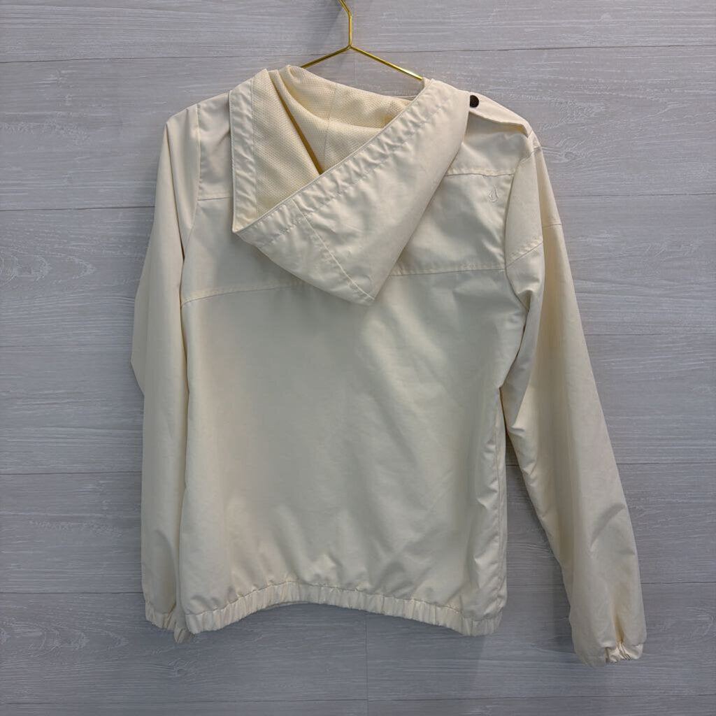 Volcom Cream Zip Up Hooded Jacket Medium