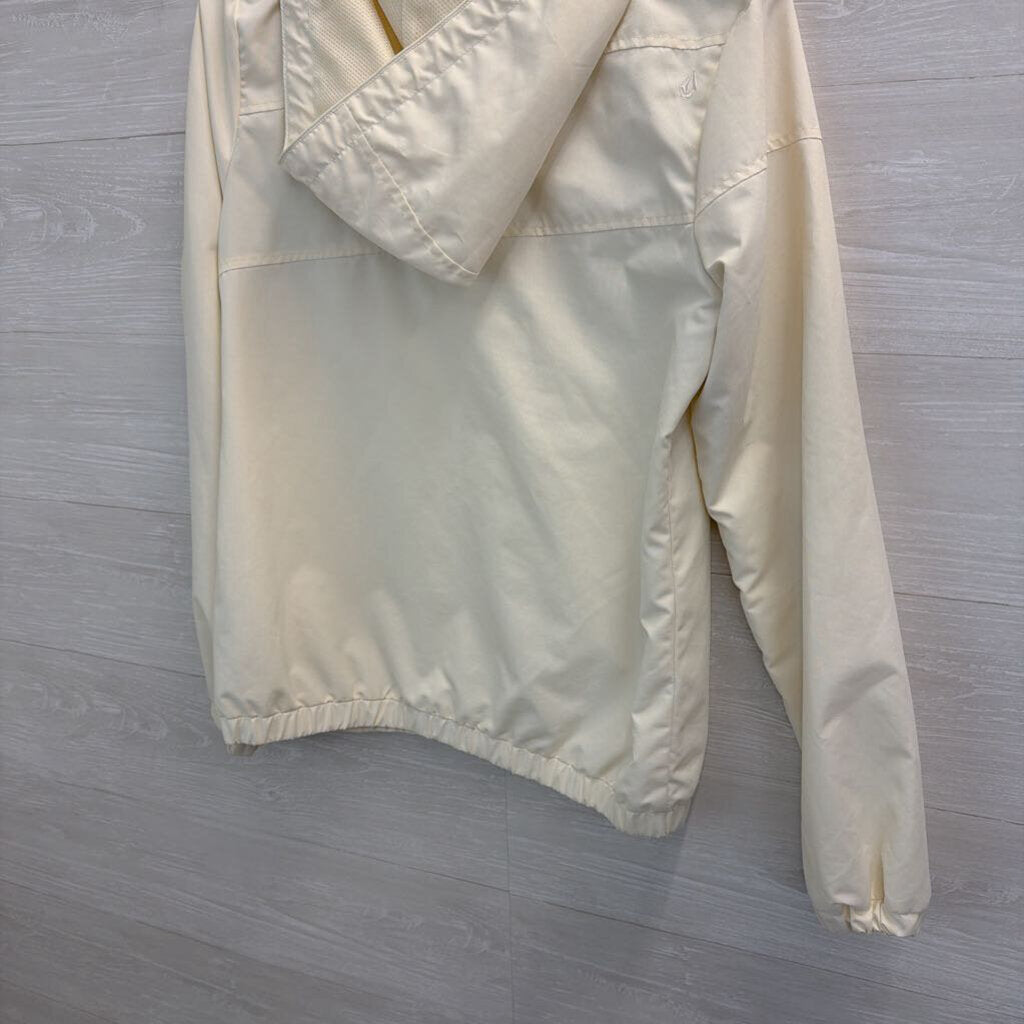 Volcom Cream Zip Up Hooded Jacket Medium