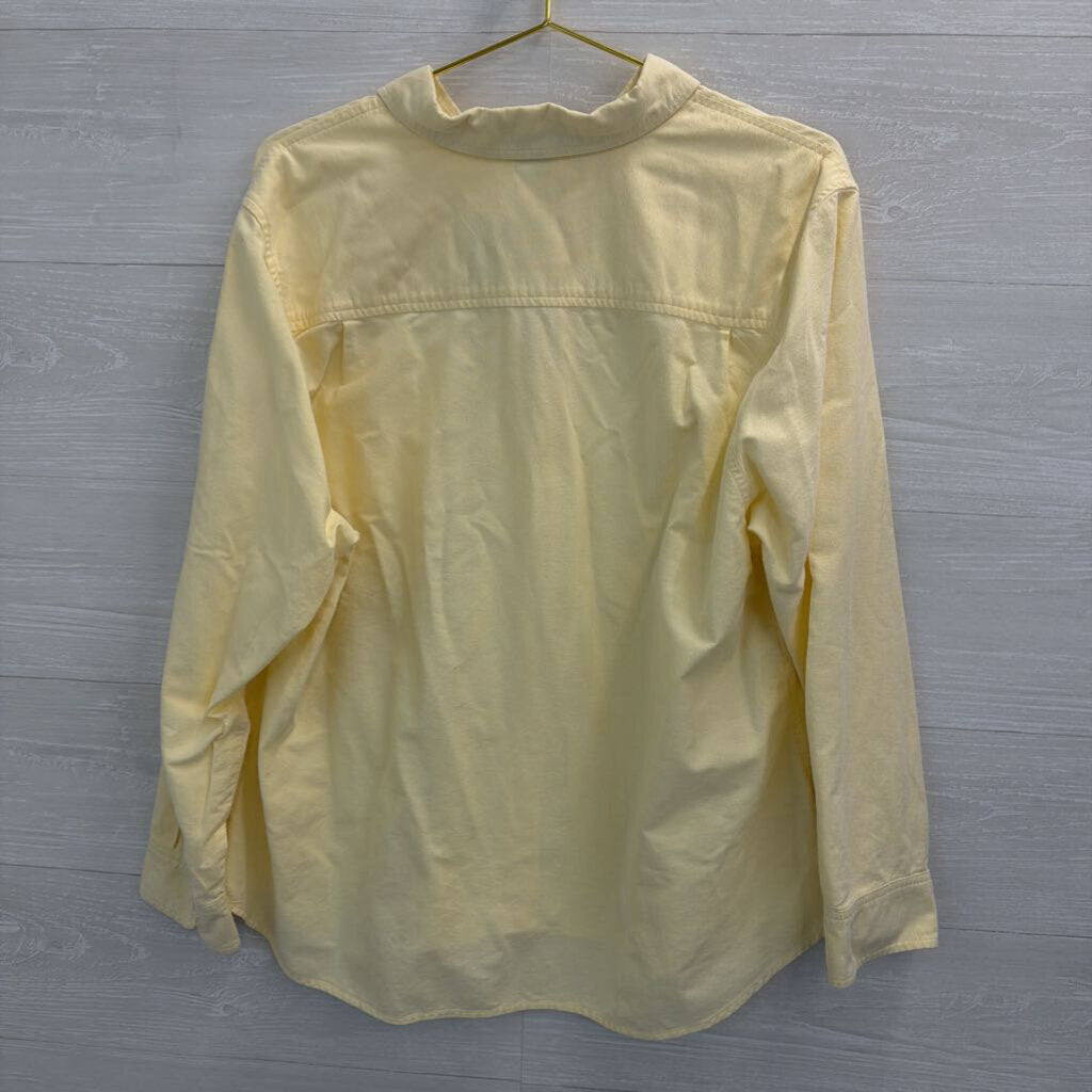 Eddie Bauer Yellow Long Sleeve Button Down Top Extra Large