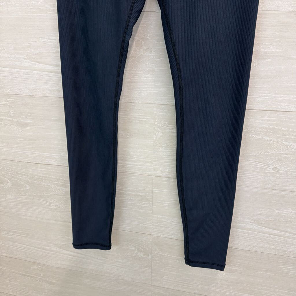 Linc Blue Ribbed Cross Waist Leggings Medium