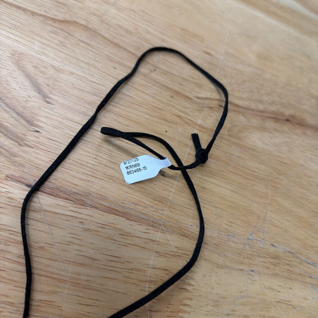 Black Leather/ Silver Treble Clef Pendant Necklace