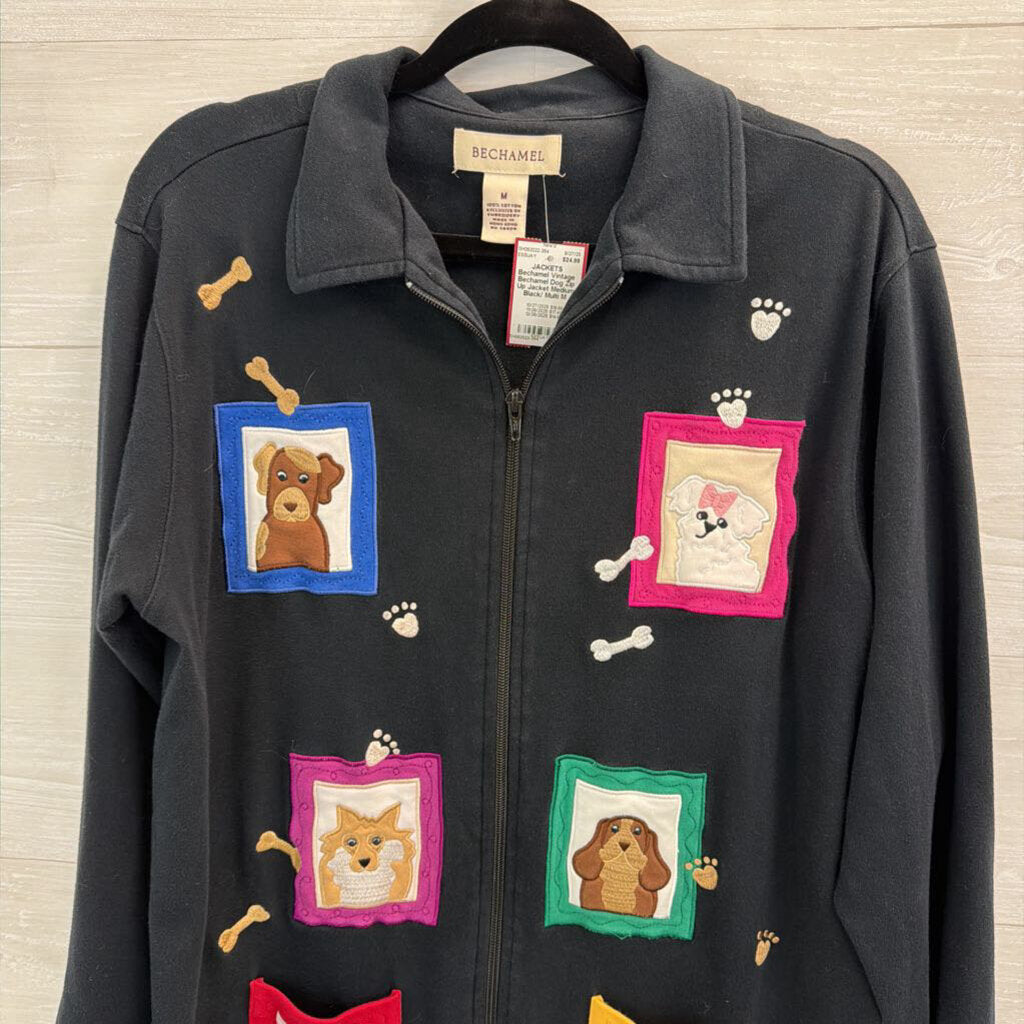 Vintage Bechamel Dog Zip Up Jacket Medium