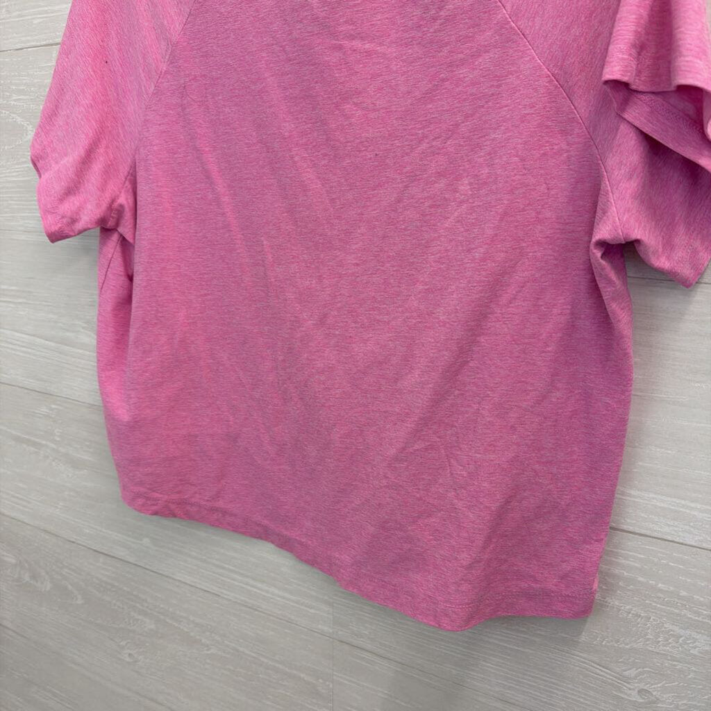 Jockey Soft Pink Cropped Short Sleeve Top Medium