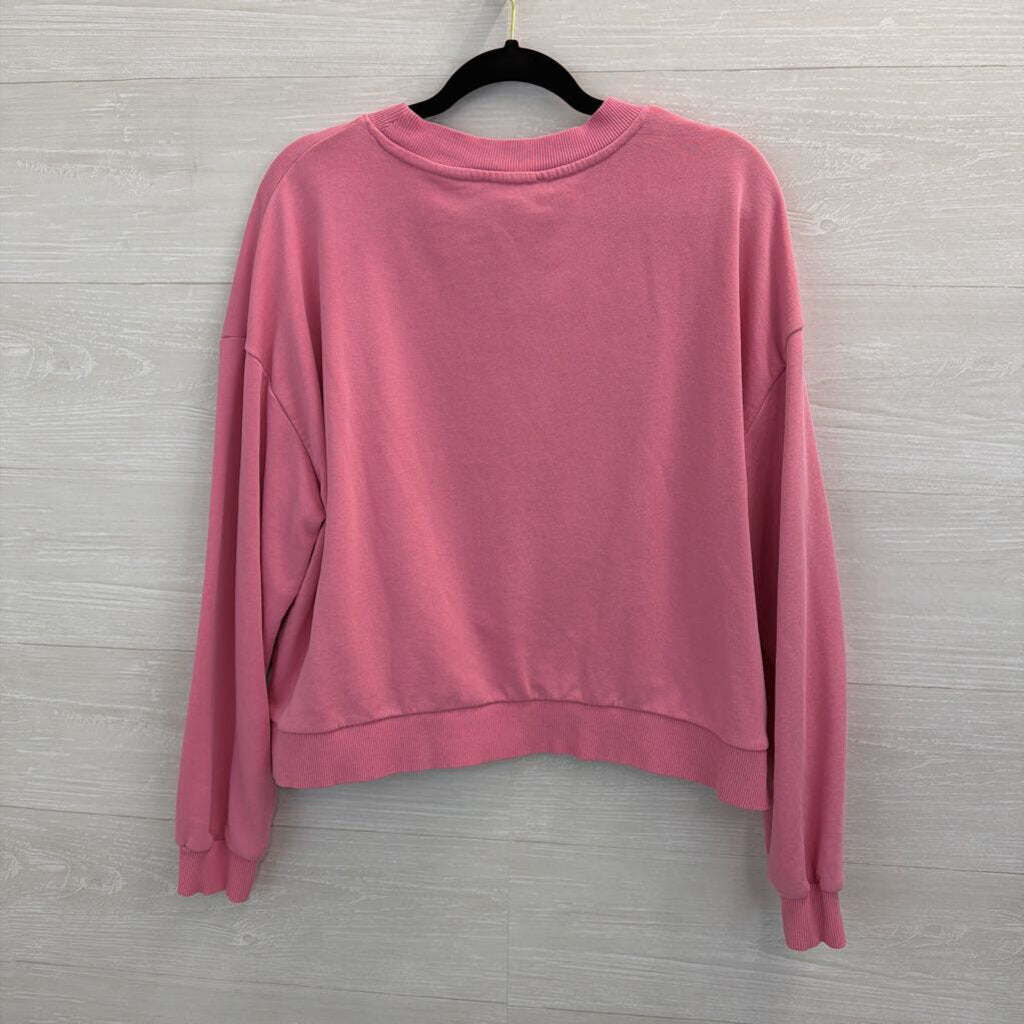 Pink Cropped 'Beverly Hills' Pullover Large