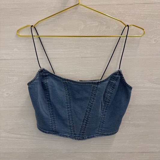 Urban Outfitters Medium Cropped Denim Corset Top Small