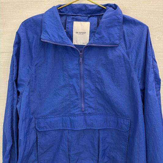 BR Sport Royal Blue Pullover Windbreaker Jacket Small