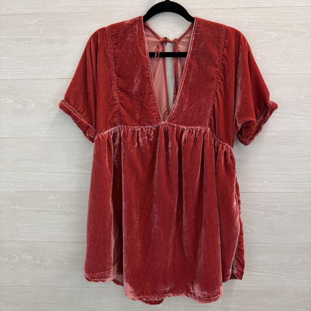 Free People Ivy Velvet Babydoll Tunic Small
