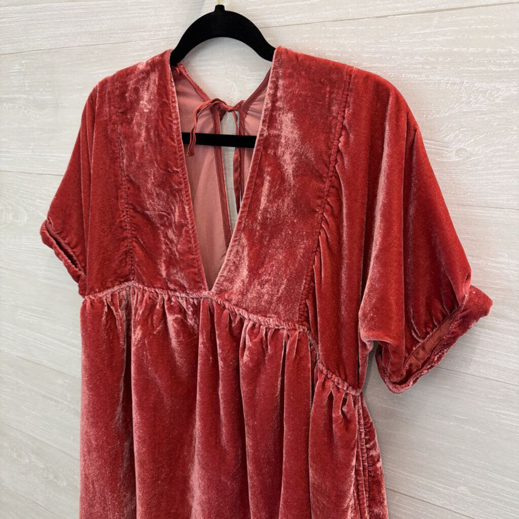 Free People Ivy Velvet Babydoll Tunic Small