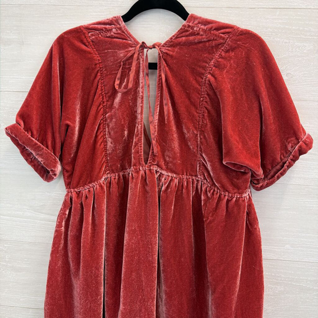 Free People Ivy Velvet Babydoll Tunic Small