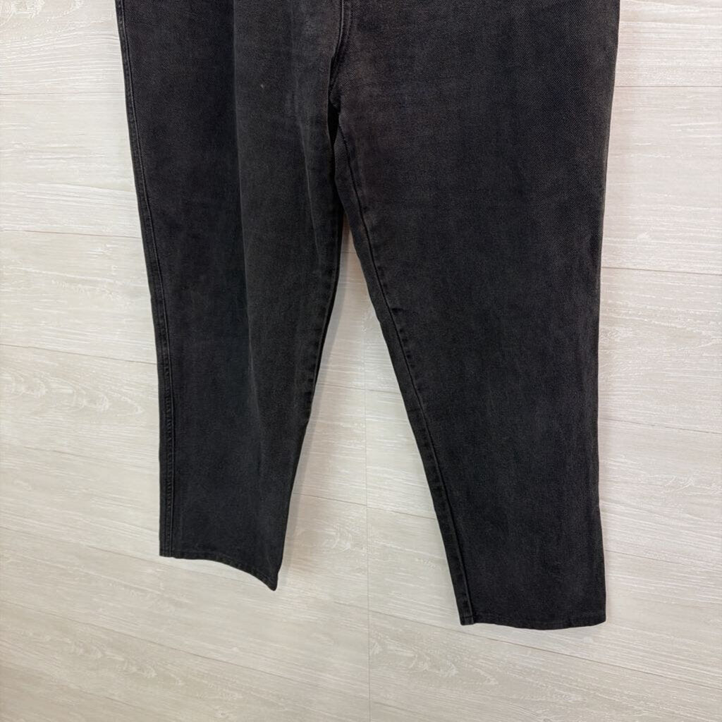 Bugle Boy Black High Waisted Wide Leg Denim Jeans 16