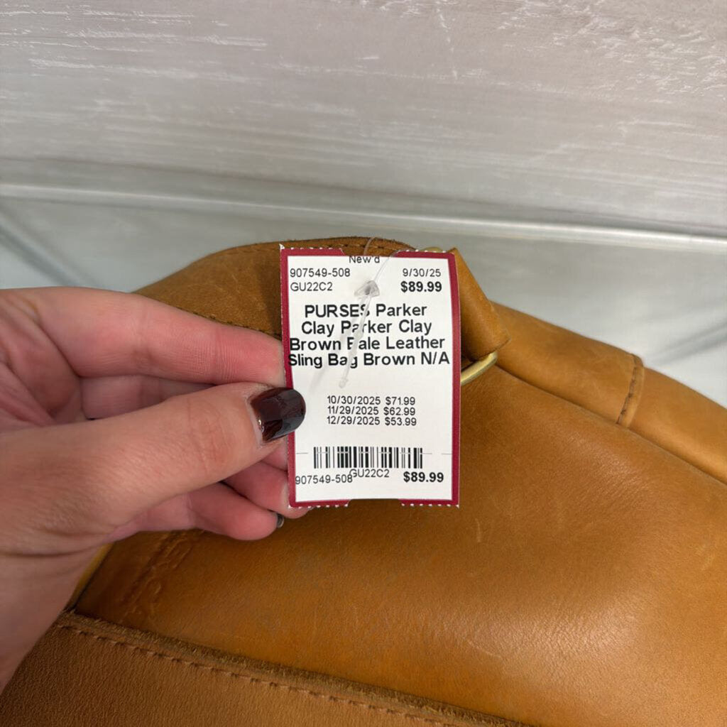 Parker Clay Brown Bale Leather Sling Bag