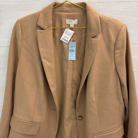 Loft Brown Long Sleeve Blazer Jacket 16 Petite