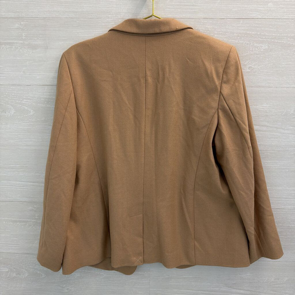 Loft Brown Long Sleeve Blazer Jacket 16 Petite