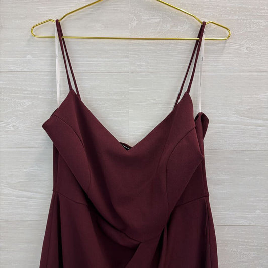Lulus Burgundy Ruched Detail Dress 2X